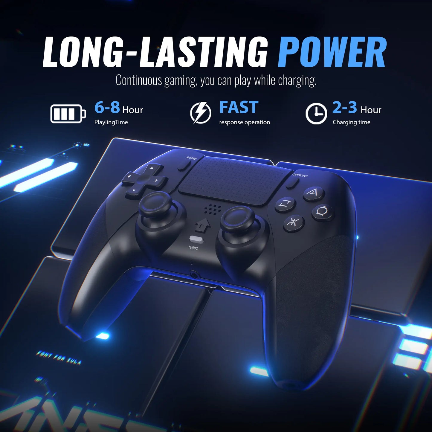 Experience Unmatched Gaming with the Anti-Stick Drift Wireless Controller for PS5/PC – Featuring Programmable Macro Buttons, 6-Axis Precision, and Dual Vibration!