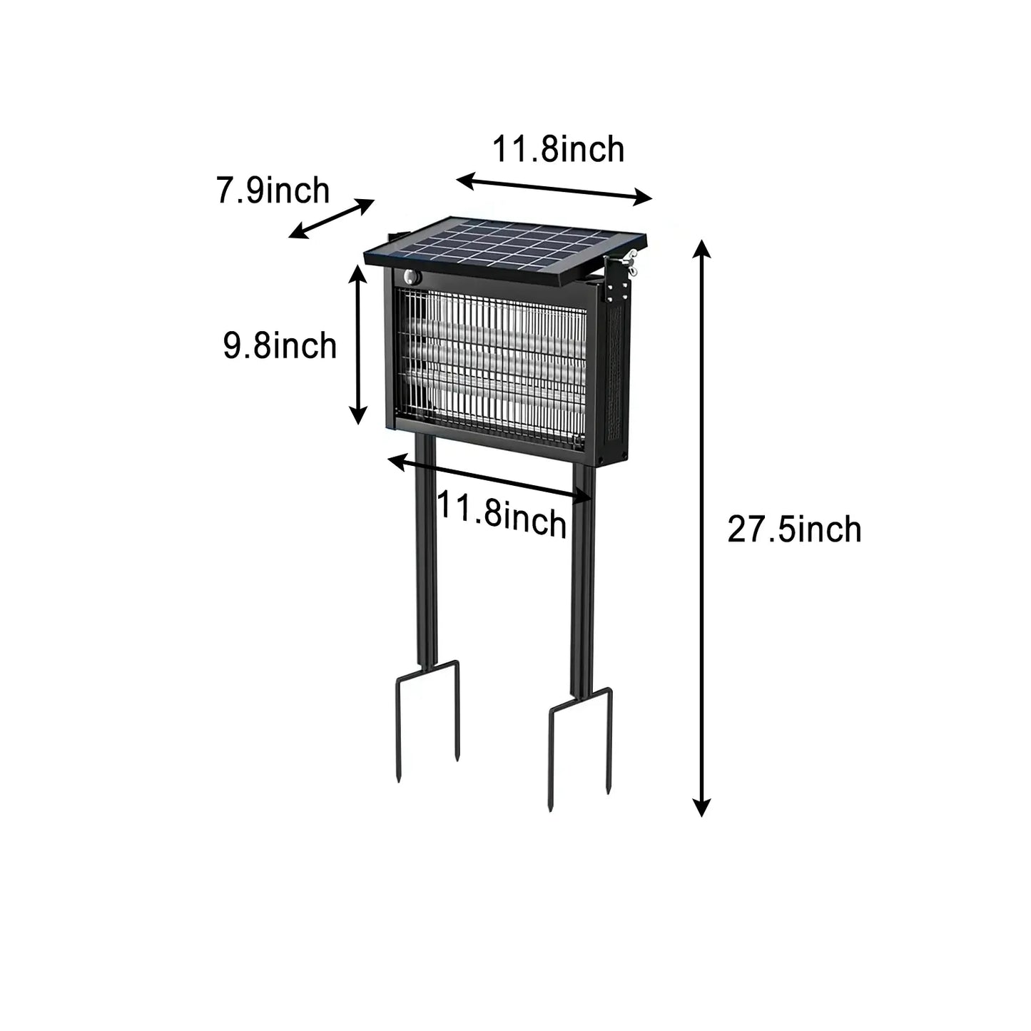 Experience Ultimate Outdoor Comfort with the Gainstarx Solar Bug Zapper - Waterproof, Rechargeable, and Smart Light Sensor for Effortless Insect Control