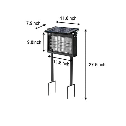Experience Ultimate Outdoor Comfort with the Gainstarx Solar Bug Zapper - Waterproof, Rechargeable, and Smart Light Sensor for Effortless Insect Control