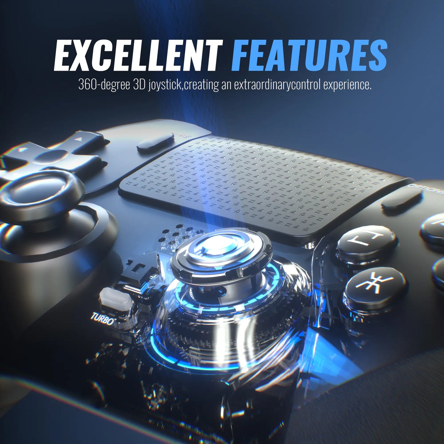 Experience Unmatched Gaming with the Anti-Stick Drift Wireless Controller for PS5/PC – Featuring Programmable Macro Buttons, 6-Axis Precision, and Dual Vibration!